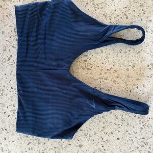 Gymshark Navy Blue Ribbed Bra